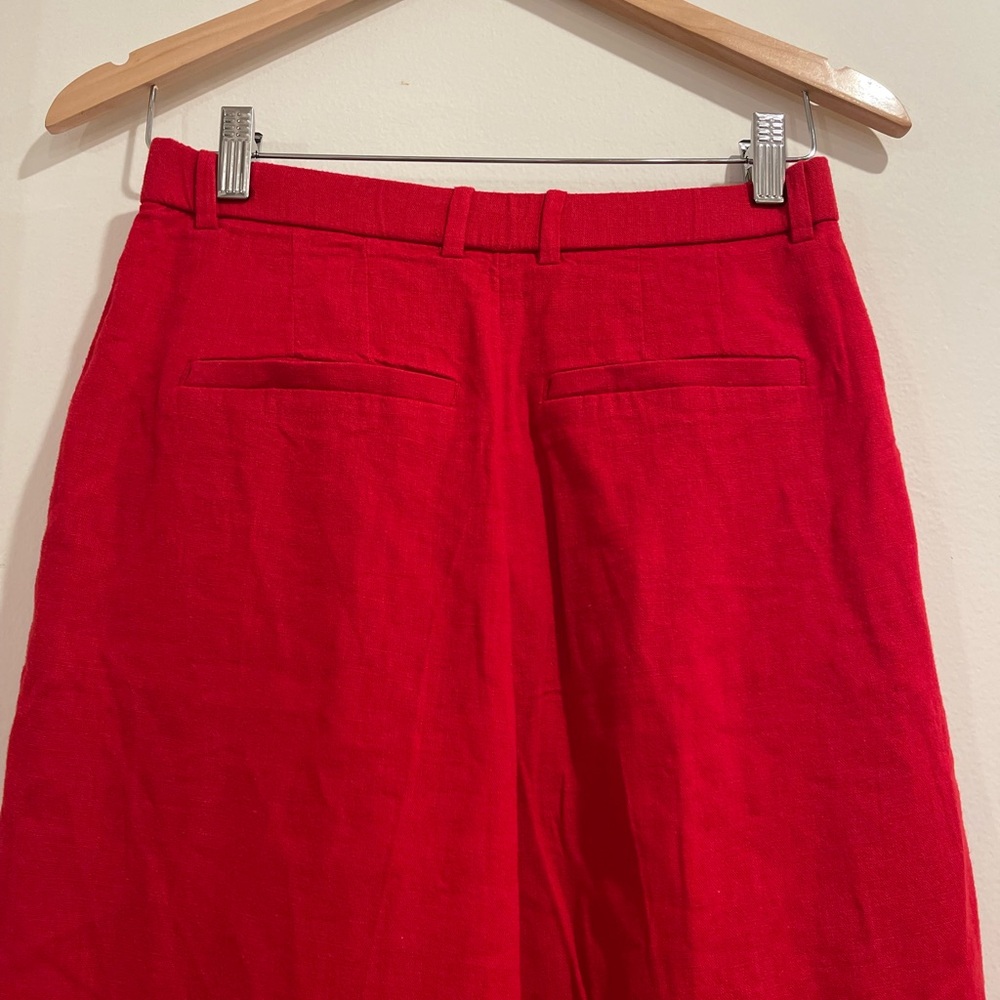 A&F Curve Love Sloane Tailored Wide Leg Linen Blend Pant - Picture 5 of 5